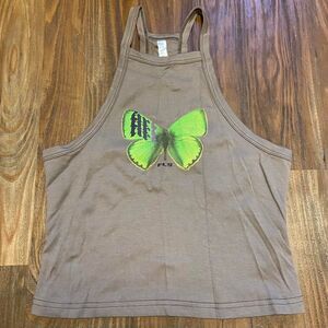 Fabletics Women's Tan and Brown Butterfly Tank